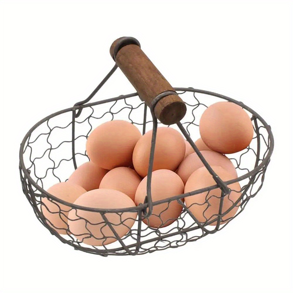 rustic farmhouse egg basket     holds 24 eggs   kitchen organization decor details 5