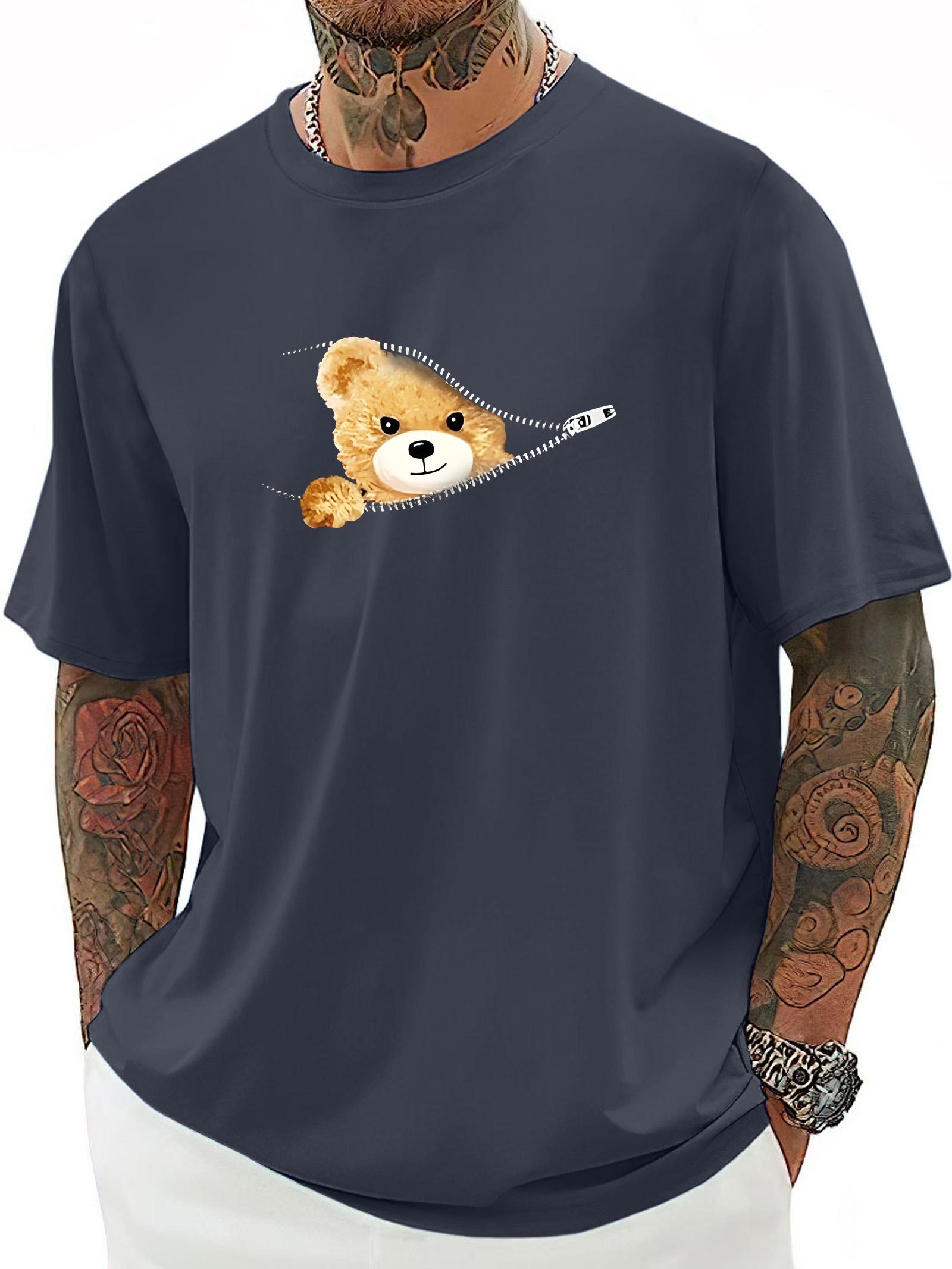 Tシャツ・カットソー TNTNTUTU Print Casual Crew-Neck Animal Fancy T-Shirt 61SOH41pE3L.jpg