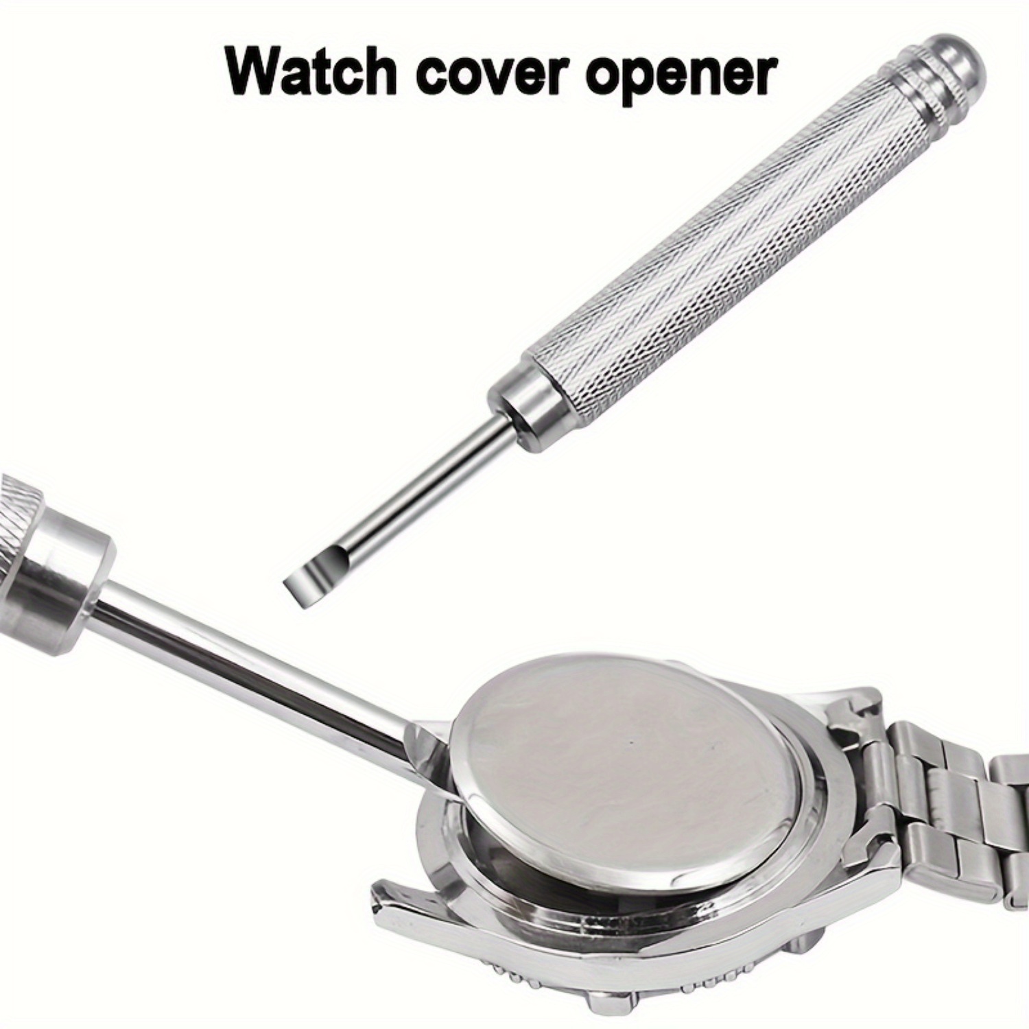 TEMU 1pc Precision Metal Watch Case Opener, Simple Multi-functional Pry Knife - Perfect Convenient Gift For Watch Lovers