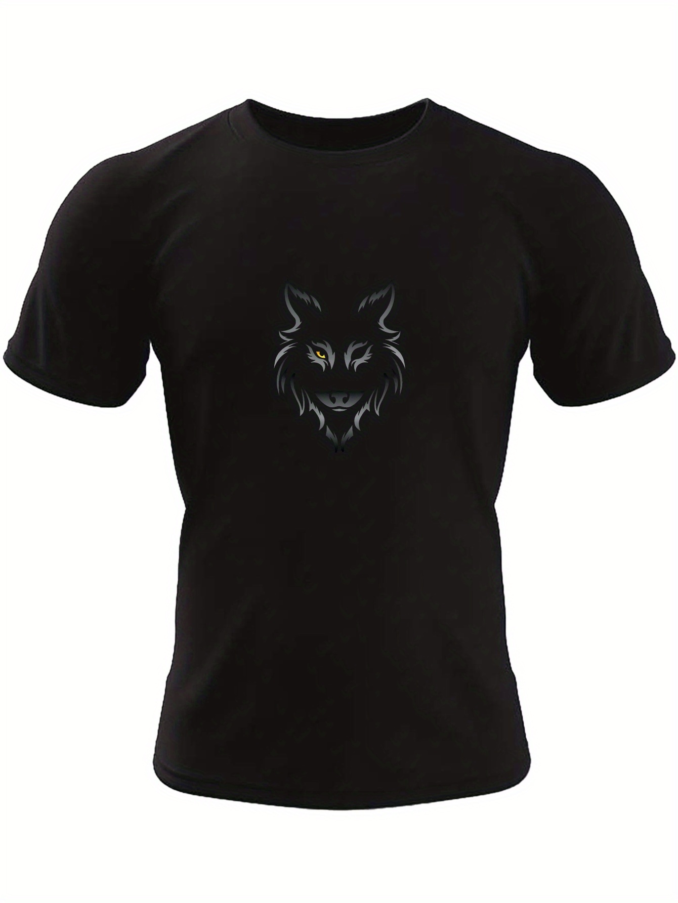 mens wolf shirt sold on Temu United States