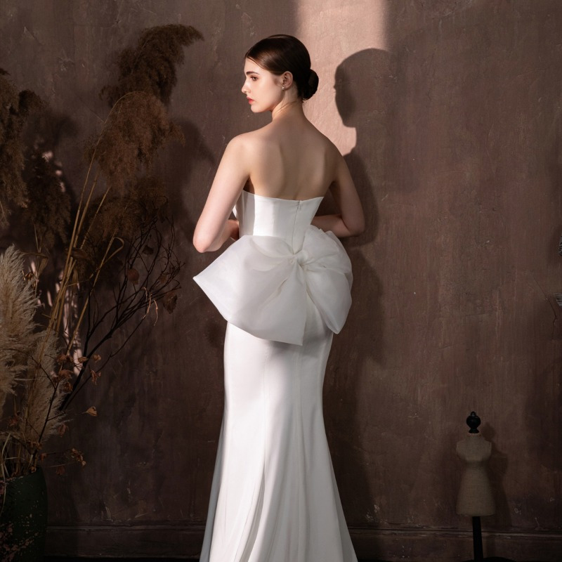 elegant womens tulle large bow bridal accessory wedding dress embellishment formal gown detachable bow european style decor