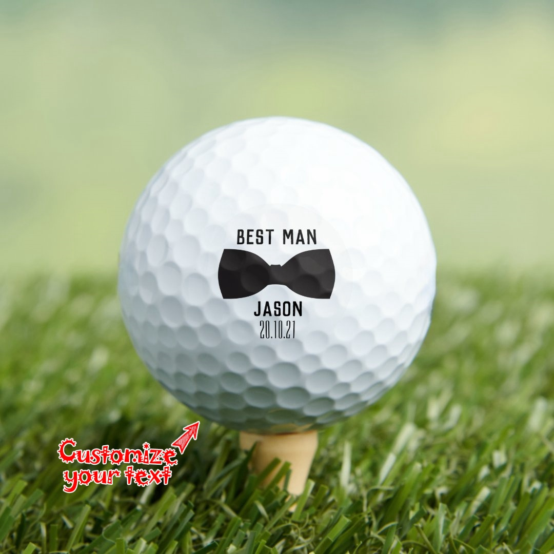 

3/6/12pcs Customized Text Golf Balls, For Groomsmen Best Man Wedding Party Gifts, Golf Wedding Souvenirs Wedding Gifts