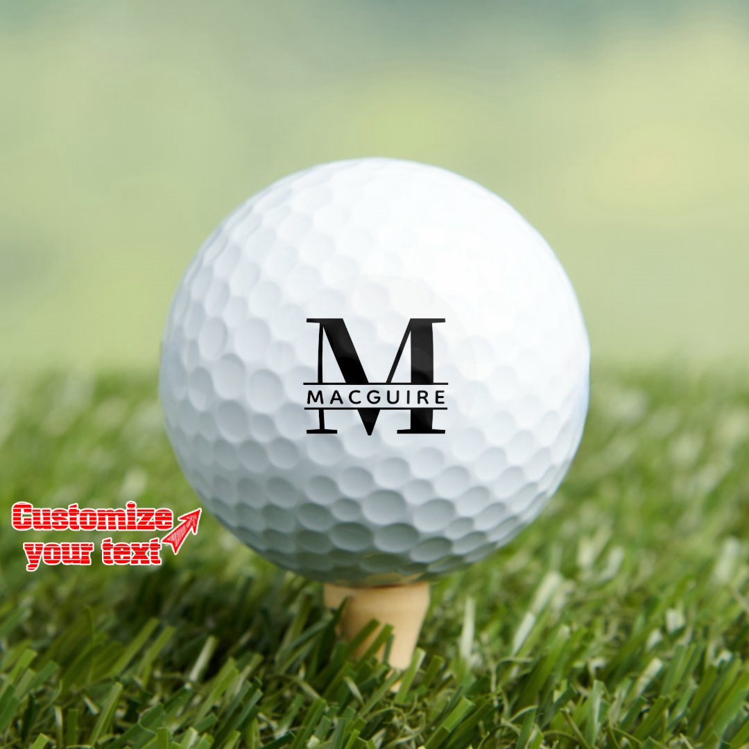 

3/6/12pcs Personalized Golf Balls For Men And Women - Customized Text Golf Balls - Birthday Gifts For Golf Enthusiasts - Essential For Golf Courses And Golf Clubs