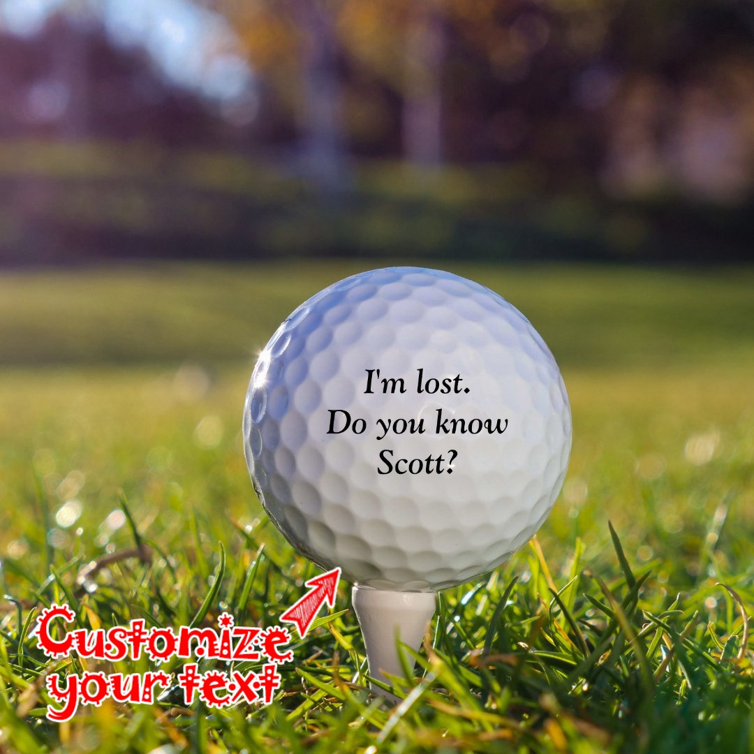 

3/6/12pcs Personalized Golf Balls For Men Women, Custom Text Golf Ball, For Birthday Gifts, Golf Lovers - Golf Course Golf Club Essentials