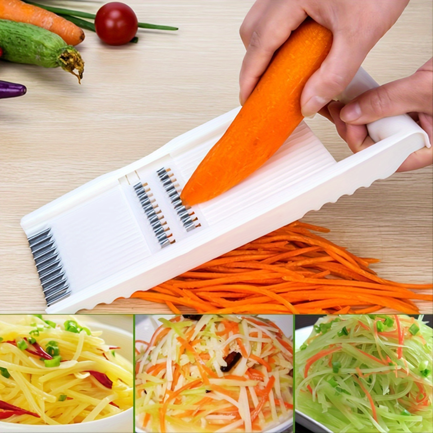 

1pc, Grater, Manual Vegetable Grater, Household Fruit Grater, Vegetable Cutter, Multi-functional Fruit Cutter, Cutter With 4 Blades, Potato Grater, Kitchen Stuff, Kitchen Gadgets