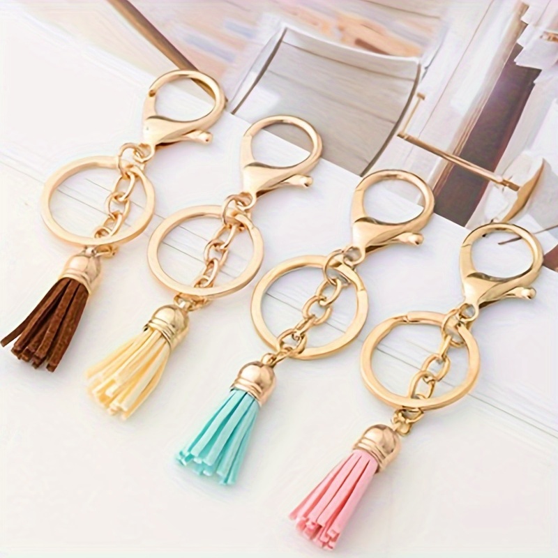 

30pcs Multicolor Tassel Charm Set, 1.5 Inches Long, Ideal For Diy Jewelry Making, Keychains, Necklace, Earrings & Bracelet Accessories, Assorted Colors With Golden Caps