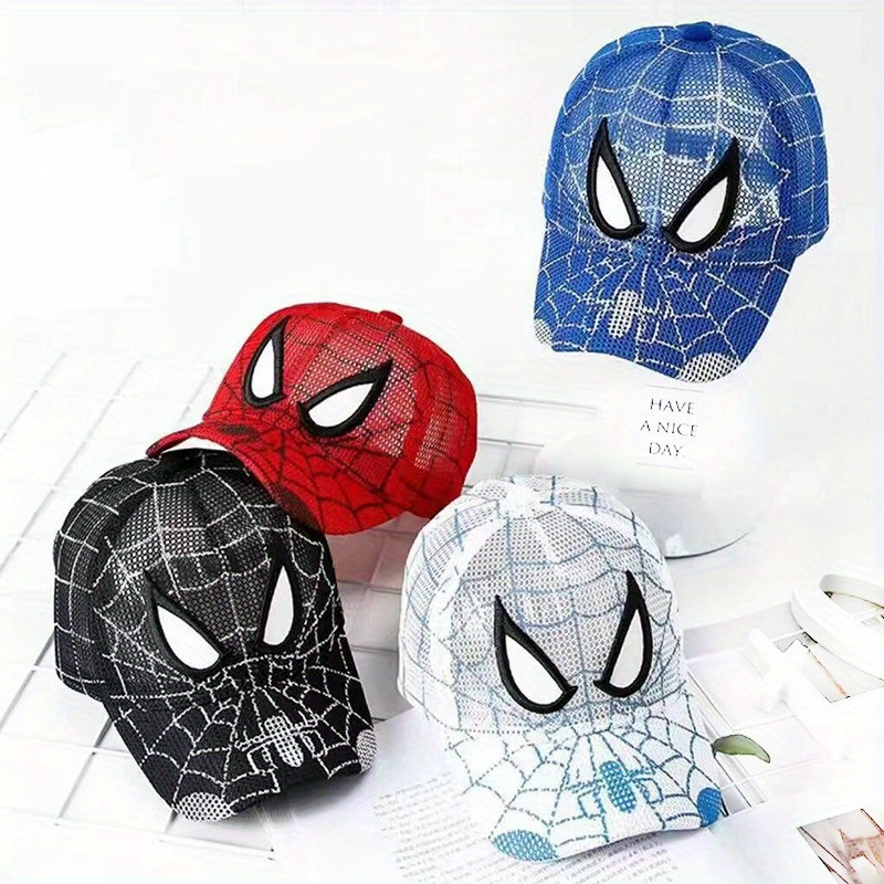 

Marvel Spiderman Summer Baseball Cap - Cartoon Net Cap For Sun Protection