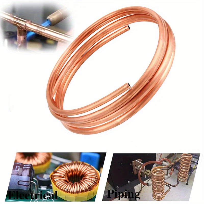 

3.28ft/1meter Soft Copper Tube Coil Od 2/3/4/5/6/8/10mm 99.9% Pure Coppers Wire Pipe Conditioner Cooling Diy Crafts