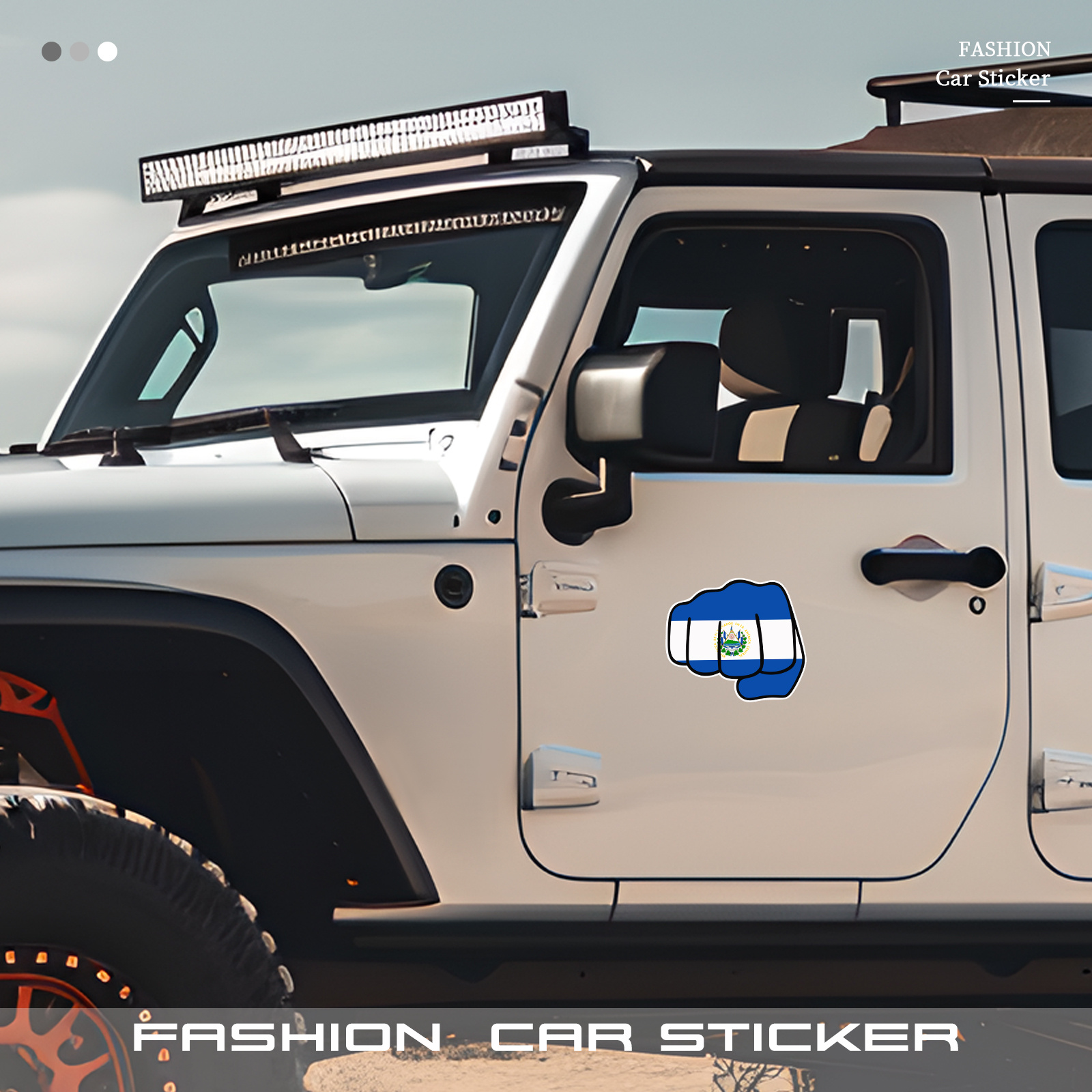 

Creative Salvadoran Flag Waterproof Vinyl Decal Sticker On Car Bumper Laptop Window Helmet Sticker