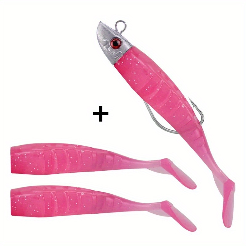 Lot De 20 Leurres Pêche Queue Bouclée - Hameçons Tête Plombée Pour Eau Douce/Salée
