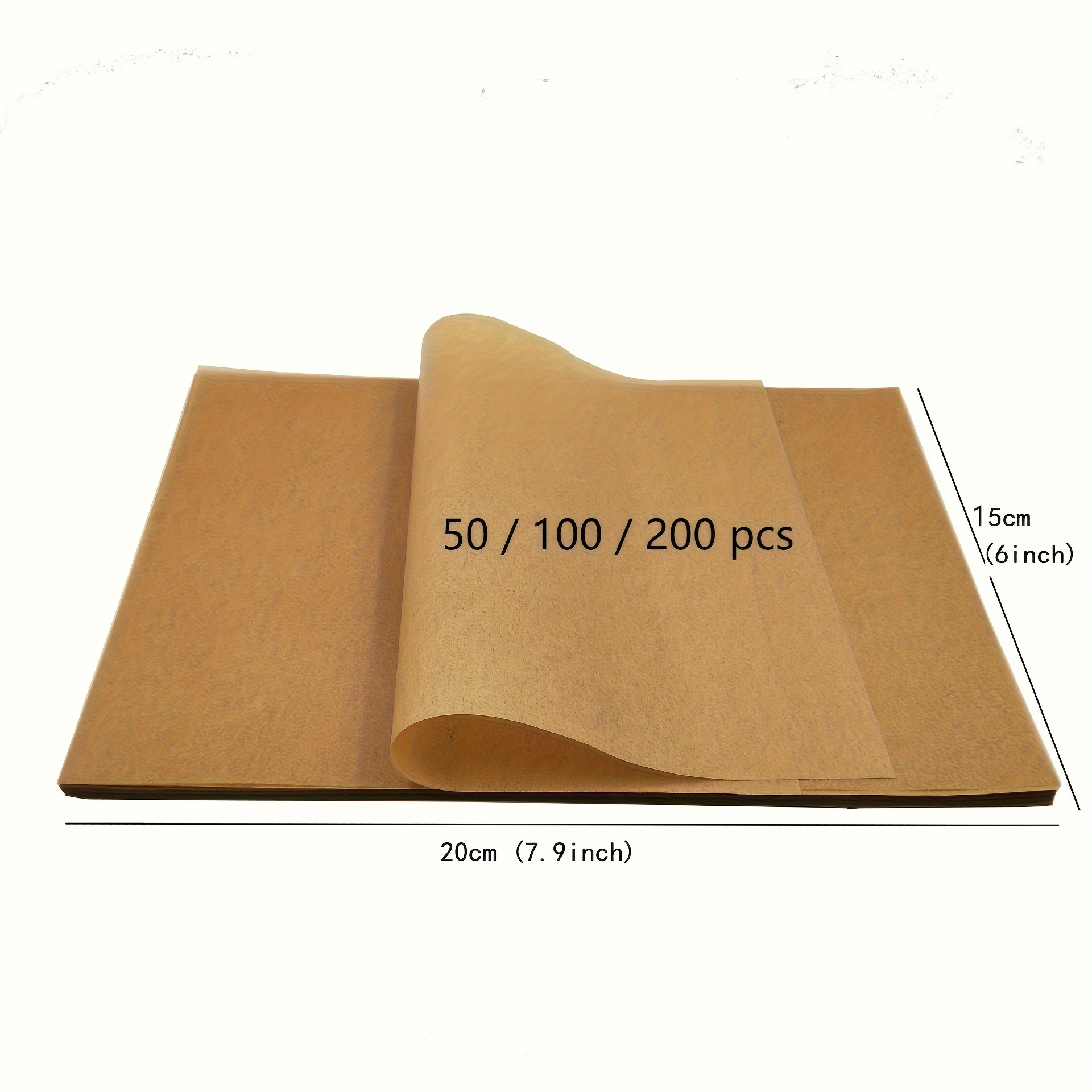 

Parchment Paper 6*8 Inches, Pre-cut Non-stick Baking Paper For Baking, Cooking, Grilling, Frying, And Steaming, Kitchen Tools, Kitchen Accessories, Household Kitchen Supplies, 50/100pcs