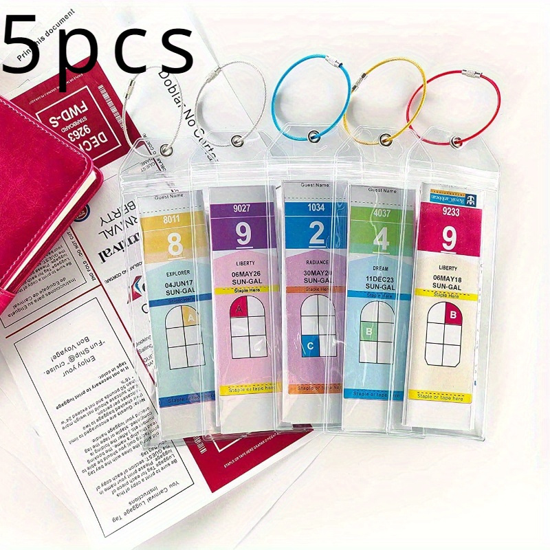 Image of Of 5 Metal Luggage Tags For Cruising - Transparent, Sturdy, And Safe - Travel Gear For Easy Identification