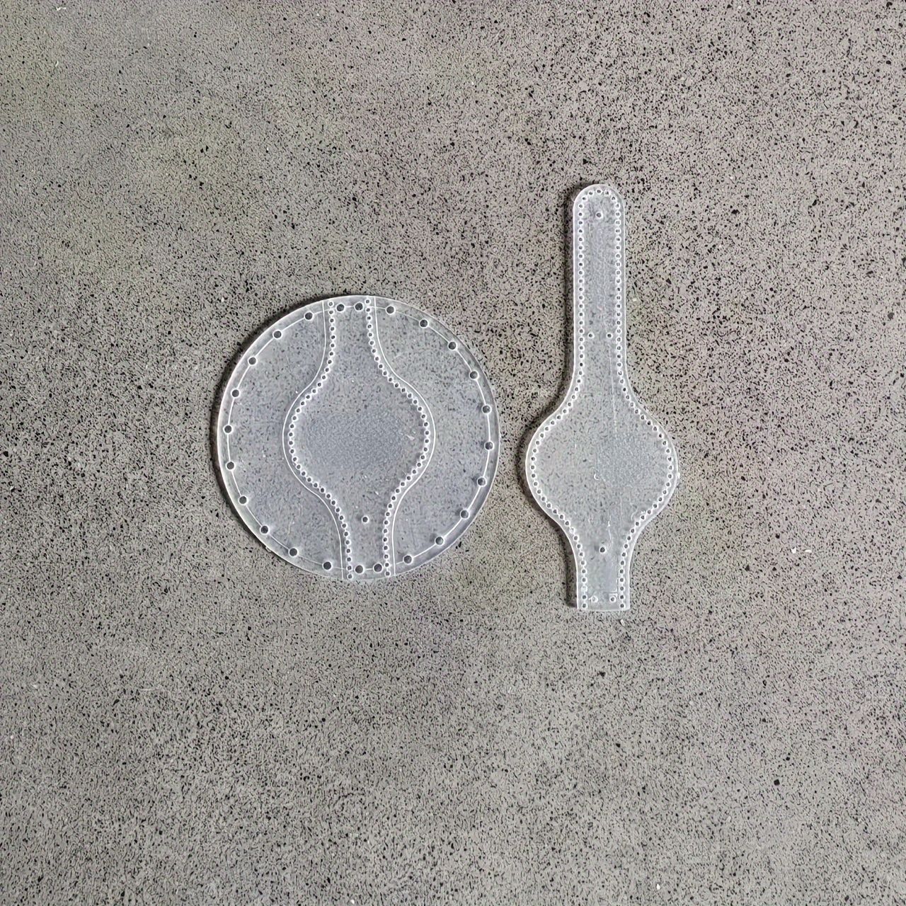 2pcs/set Coin Purse Leather Tool Template Diy Handcraft Leather Coin Bag Making Mold Practical Acrylic Version Stencil Card
