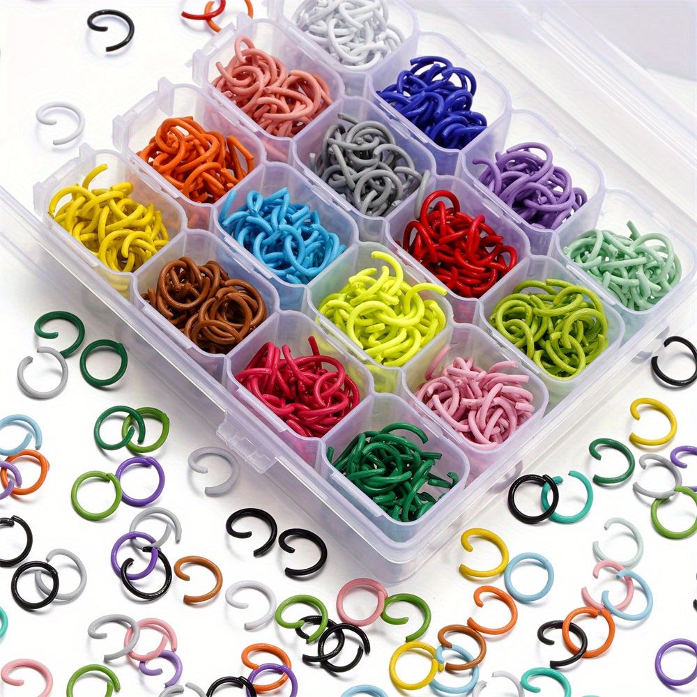 

100pcs/200pcs 6mm 8mm 10mm Colorful Metal Open Jump Rings Split Jump Ring Connector For Diy Jewelry Making Findings Accessories Supplies