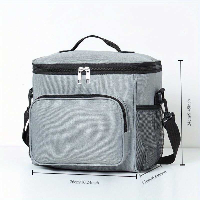

Simple Insulated Lunch Bag, Large Capacity Solid Color Bento Satchel Bag For Office Workers & Students