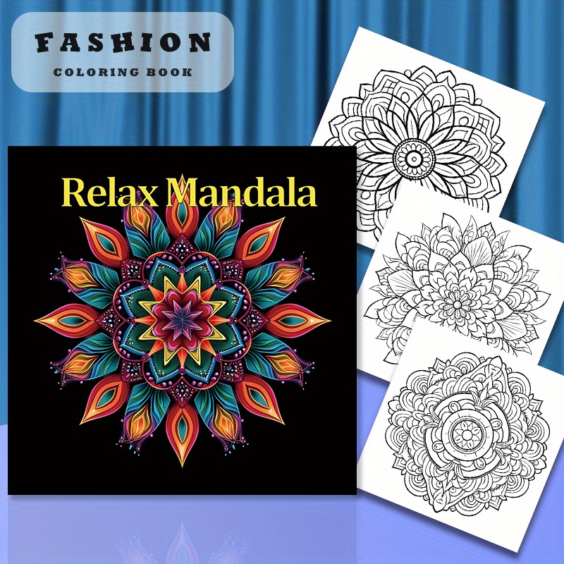 Image of An Upgraded Version Of The Innovative 22-page Thick Paper Mandala Coloring Book, Perfect As A Gift For Holidays And Birthday Parties