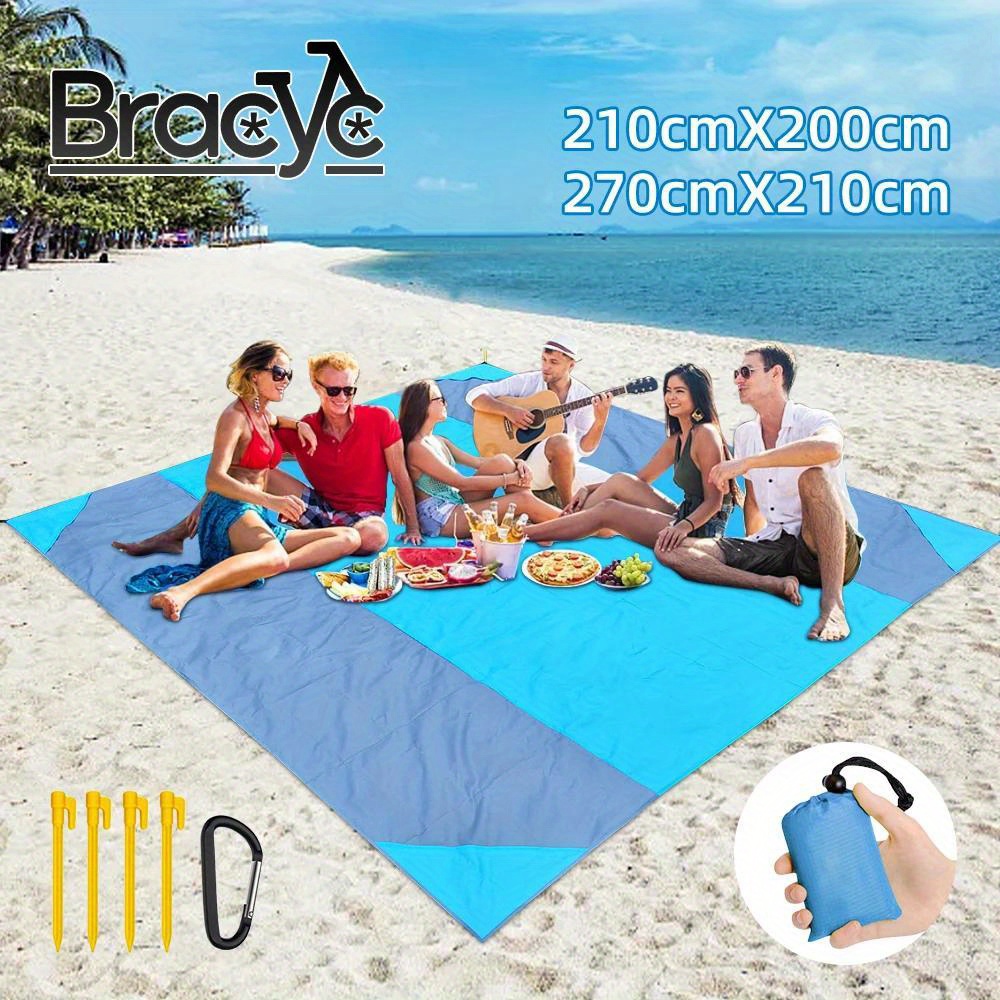 

Tapis de plage imperméable, grand tapis de camping extérieur, tapis de - portable léger et sable pliable