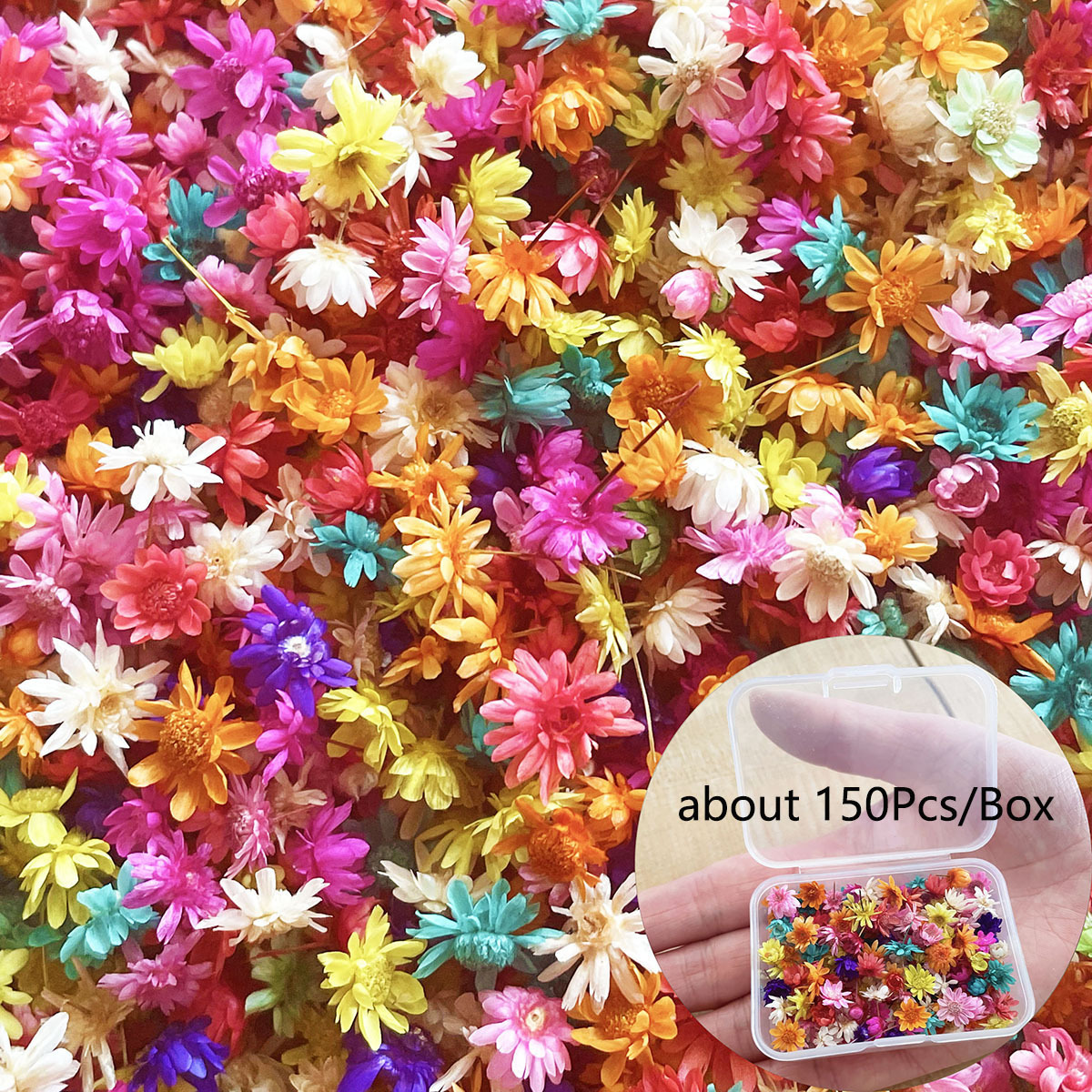 

About 150pcs/box Small Star Flowers Kit - Perfect For Resin Crafts, Diy Decor, And All-season Art Projects Flower Candle Making