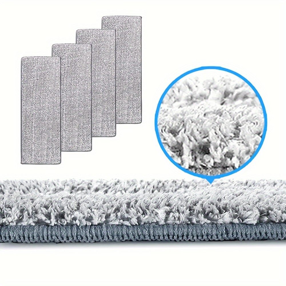 5 pack microfiber mop replacement pads washable reusable flat floor mop heads for wet and dry cleaning dust removal easy to   mop cloths for home and office supplies details 3