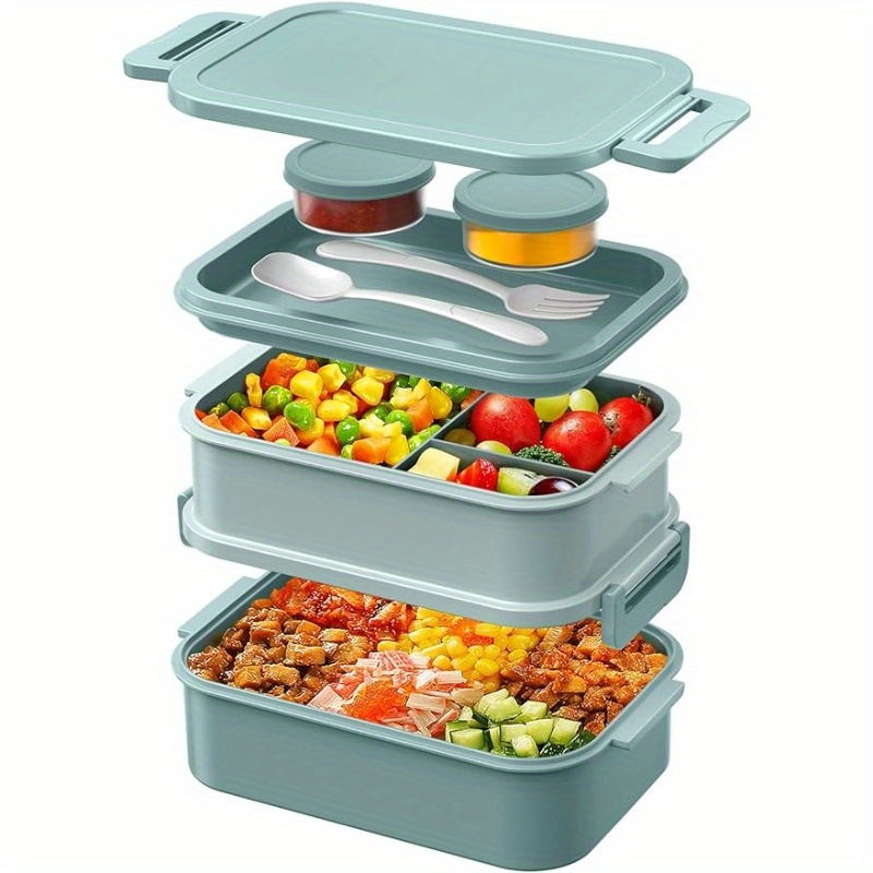 

1pc Lunchbox Adult 2130ml Large Volume Bento Box Leakproof Lunch Box Adult Bpa Free For Office, Home Kitchen Suppplies