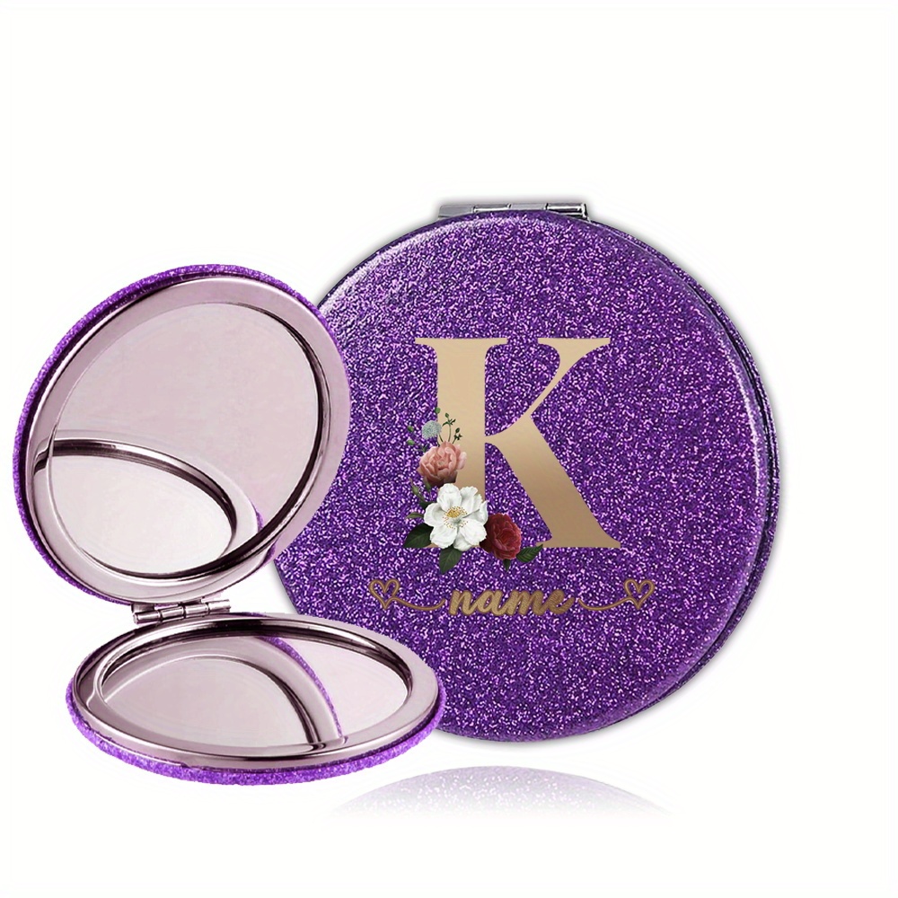 TEMU Mirror With A , Ideal For Makeup On The Go. This Compact, Double-sided Mirror Features A Magnetic Closure, To Carry In Your Purse Or Pocket, And