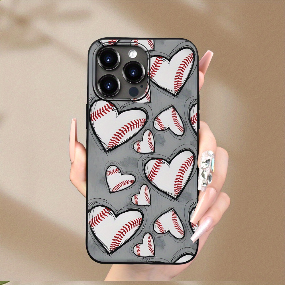

Simple And Personalized Love Baseball Printed Mobile Phone Case For Iphone 15 14 13 12 11 Xs Xr X 7 8 Plus Pro Max Mini
