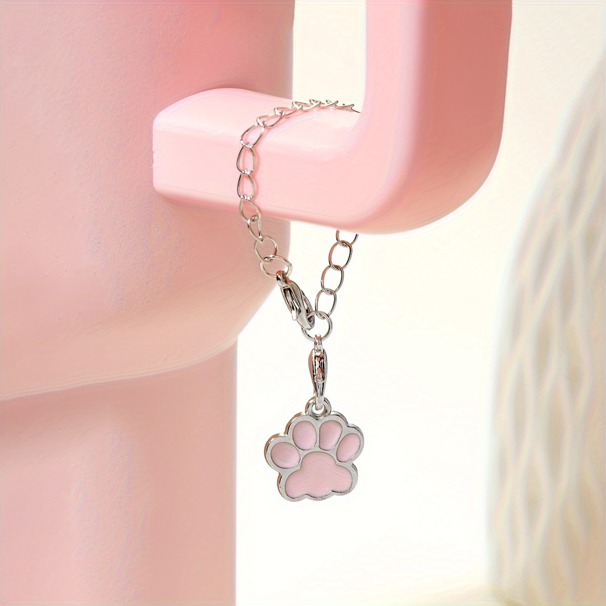 1pc Animal Footprint Charm For Water Cup, Bottle Handle Decoration, Cup Identification Accessory