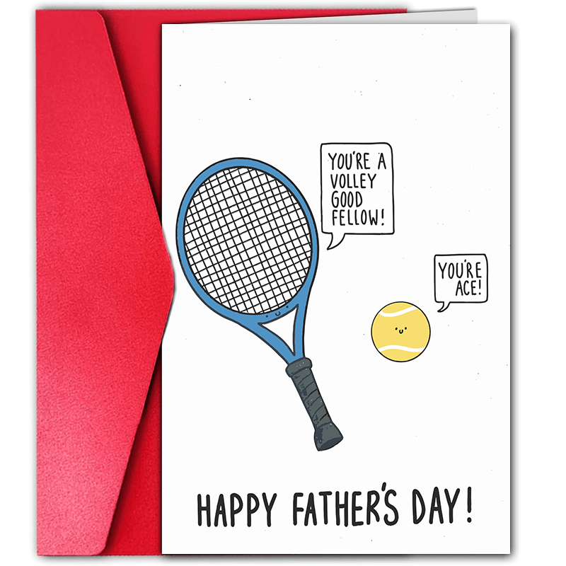 

1pc, Father's Day Greeting Card, Fun And Creative, For Family And Friends, Tennis, Small Business Supplies, Thank You Cards, Birthday Gift, Cards, Unusual Items, Gift Cards