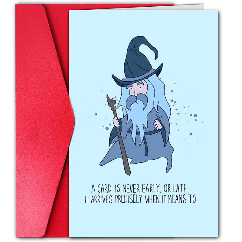 

1pc Greeting Cards, Fun And Creative, For Family And Friends, Suitable For Any Occasion Lord Of The Rings Birthday Card
