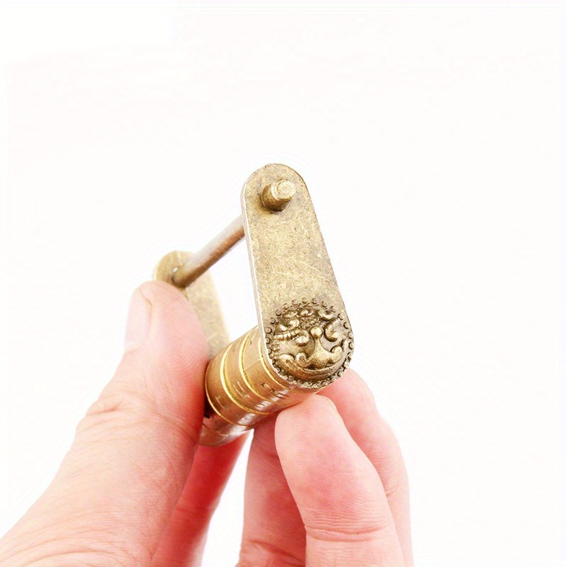 

1pc Antique Bronze Combination Lock Secure Your Valuables - Perfect For Wooden Suitcases & Drawers!