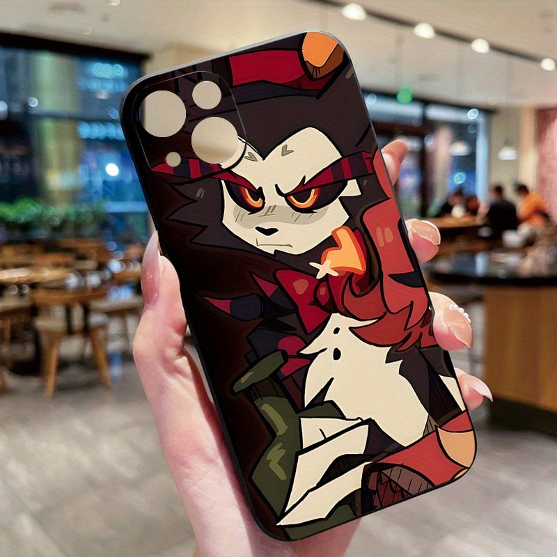 

Cartoon Animal Black Tpu Phone Case For 11/12/13/14/15 Pro Max/xr, Shockproof Art Aesthetic Protective Cover, Anti-fall Gift For Friends