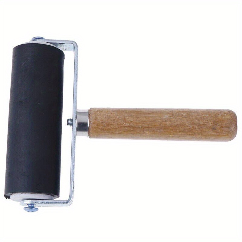 

1pc 10cm Professional Rubber Roller Brayer Ink Painting Printmaking Roller For Print