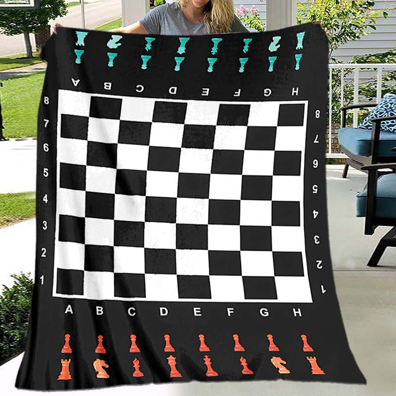 

Ultra-soft Flying Chess Blanket - Versatile, All-season Throw For Couch, Bed, Sofa, Car & Camping | Skin-friendly Polyester With Vibrant 3d Digital Print