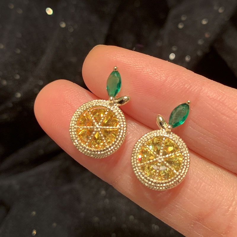 TEMU Pendientes de limón , modernos, brillantes, exquisitos, y dulces, ideales para fiestas de , aniversarios y regalos de Navidad