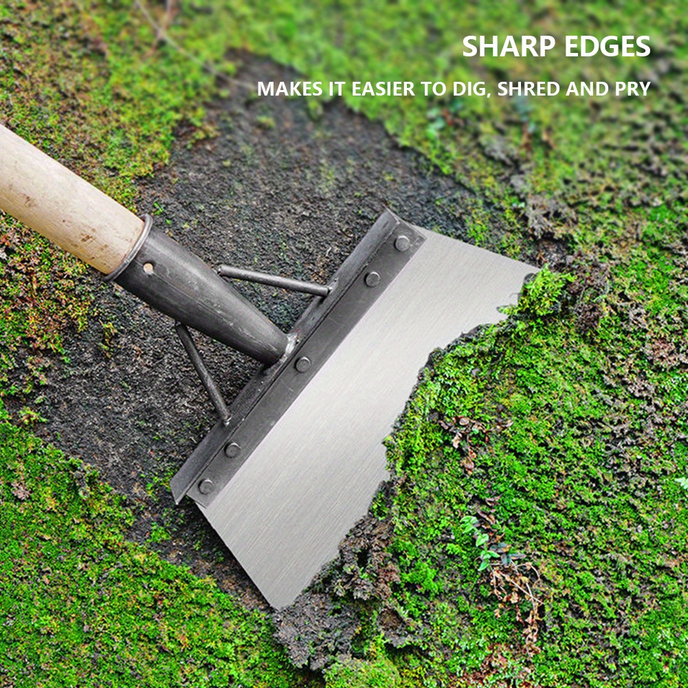 

1pc, Heavy-duty Multifunctional Garden Shovel, 10.6in Flat Head, Sharp Edges, Ergonomic Handle, Durable Outdoor Hand Tool For Digging, Shredding, Prying Sturdy Alternative Material