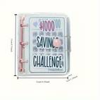 1pc 1000 saving challenge binder with cash envelopes mini budget binder with money accessories unique gift for money saving