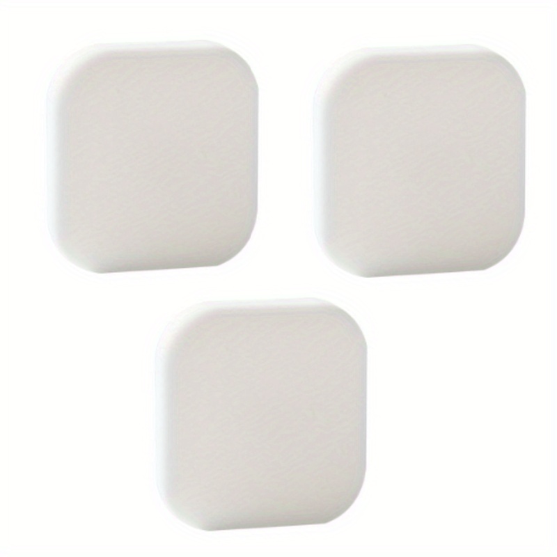 Image of 3pcs Soft Plastic Wall Protectors - Strong Adhesive For Furniture & Doors, Gray/white/black, Ideal For Home, Office, And School Use