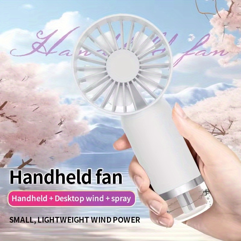 Misting Fan Portable Camping Fan Rechargeable Light Water - Temu