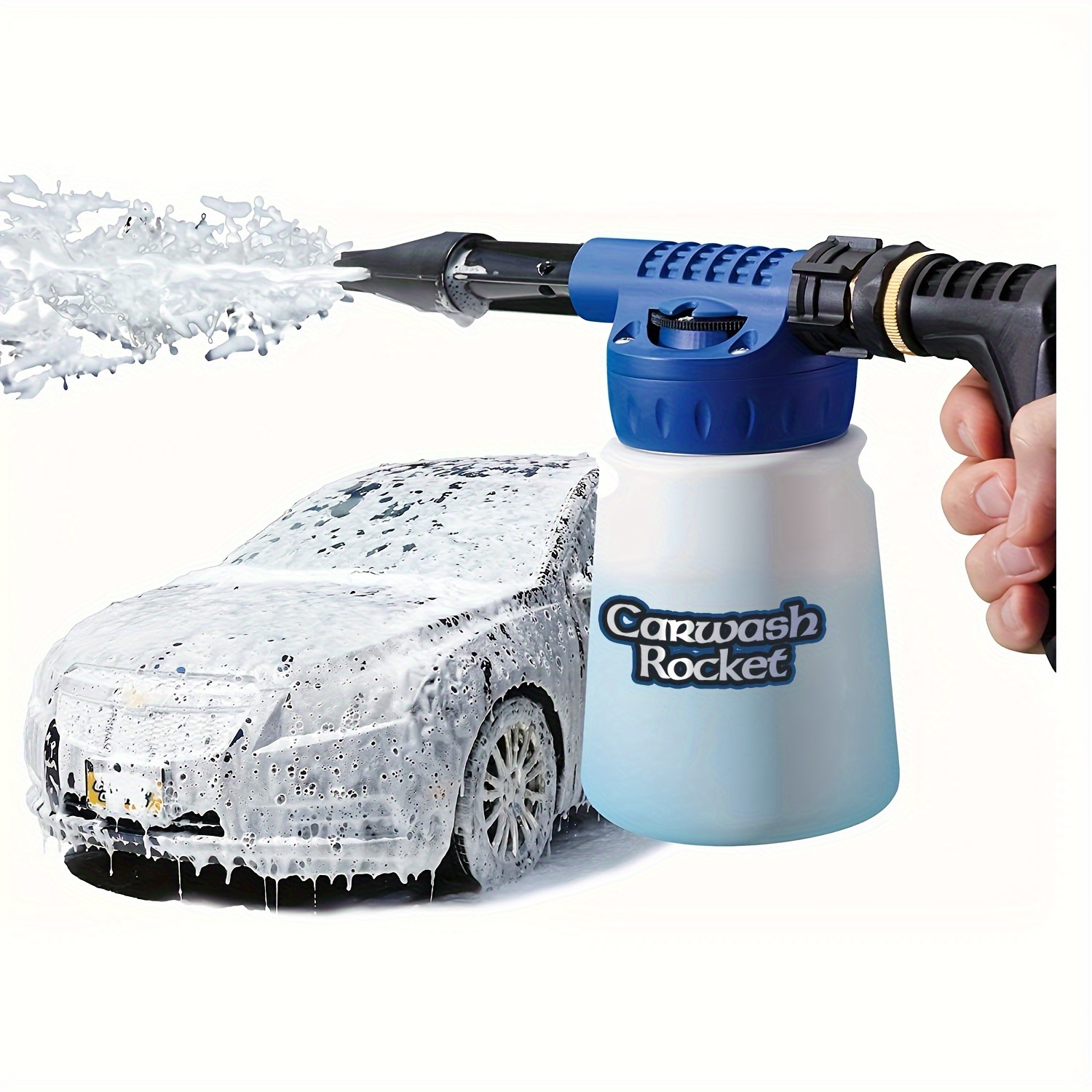 

Adjustable Range Car Wash Gun Foam Jet Nozzle Gun For Cars, Trucks, Boats And More - Just Spray And Rinse, No Residue Or Film