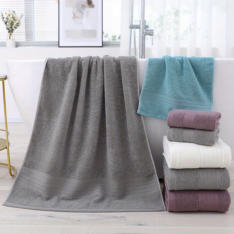 

1pc Cotton Bath Towels, Soft Absorbent And Quick-drying Bathroom Towels, Home Bathrooms, Beach Towels, Sofa Blankets, Hotel Bath Towels, Bathroom Supplies