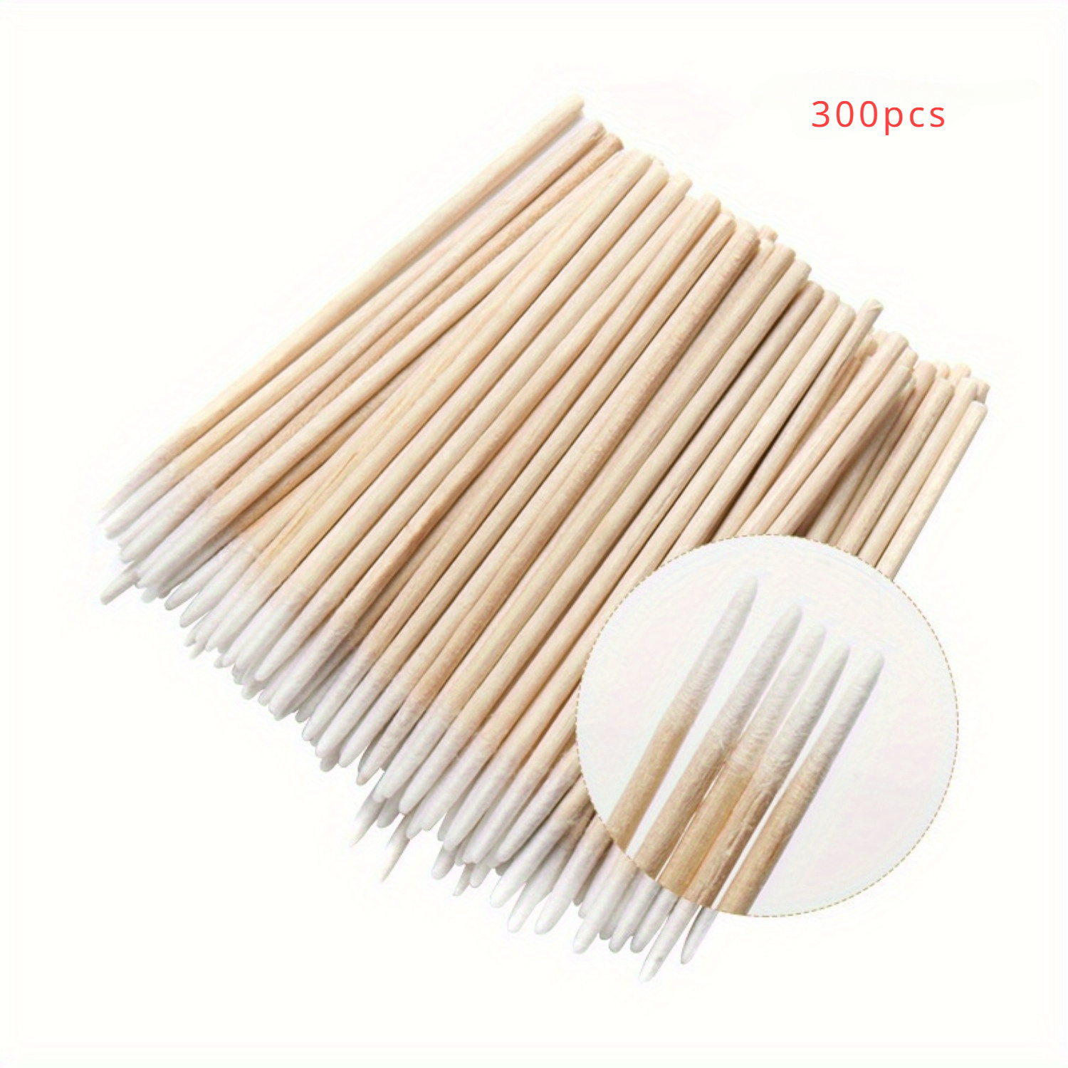 

100/300/500pcs Disposable Cosmetic Cotton Swabs, Ultra Fine Tipped, Pointed End For Precision Makeup, Eyeliner, Eyebrows, Embroidery, 100% Cotton, Beauty Tools For Professional And Personal Use