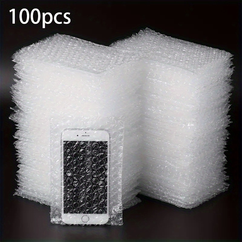 

100pcs Bubble Cushion Wrap Pouches, 10.16x15.24cm/4x6inches, Protective Bubble Out Bags For Shipping & Packing Fragile Items, Secure Sleeves For Storage & Moving