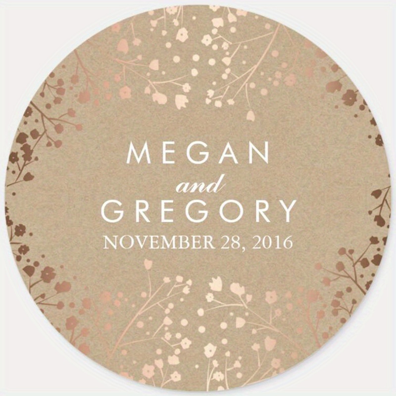 

Personalized Wedding Favor Stickers: Handmade Paper Stickers For Your Special Day