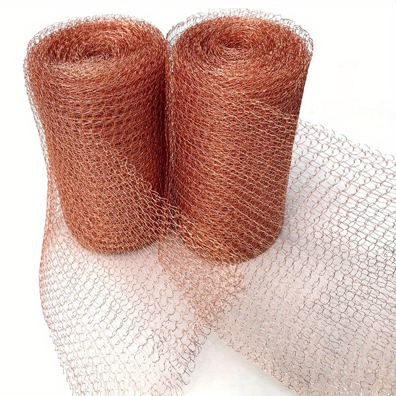 

Copper Shielding Net 5 Inch X 12.79.8 Feet - Braided Copper Wire Mesh For Snail Traps, Garden Supplies, Kitchen & Restaurant Use - 1 Roll