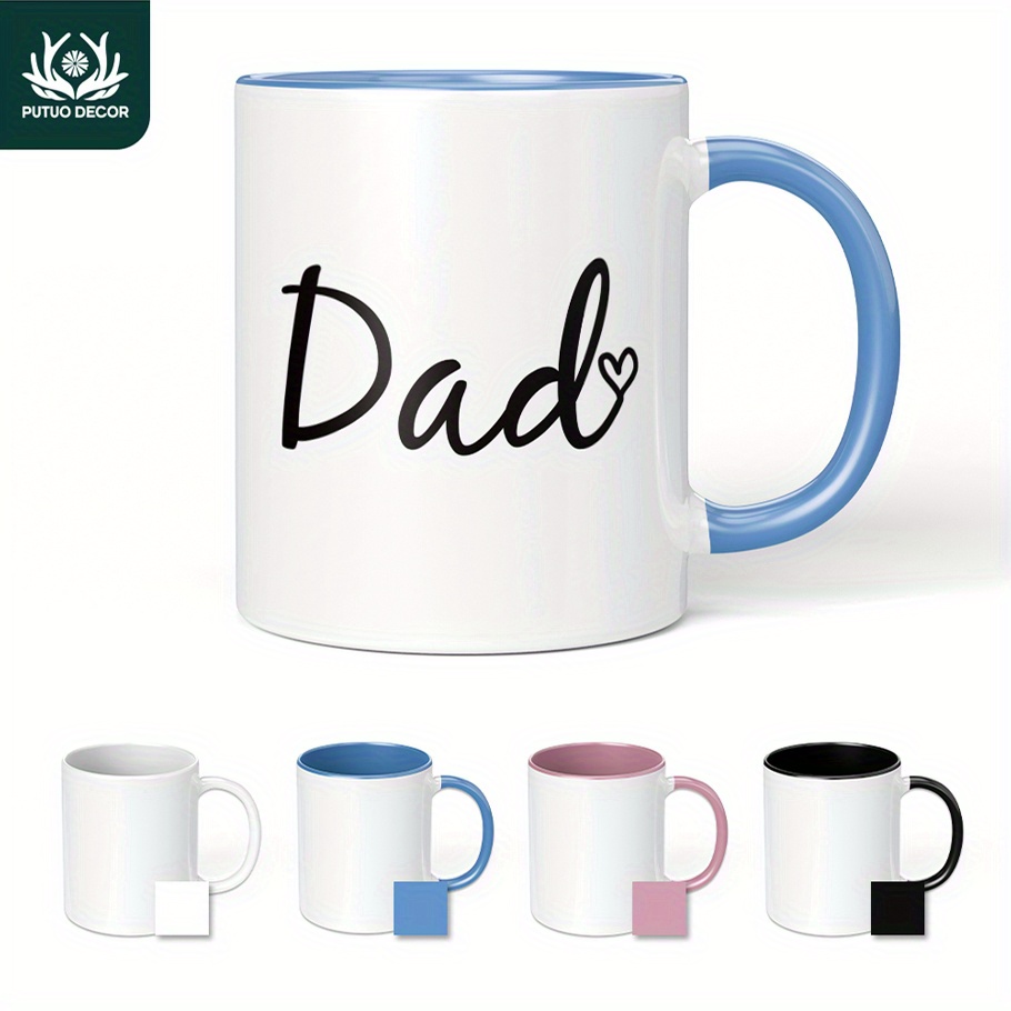 

1pc Funny Quote Coffee Mug, Dad, Mug Cup For Home Farmhouse Office Living Room Man Cave, 4 Colors To Choose From, Father's Day Gift