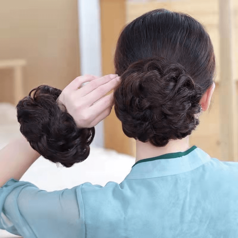 

Elegant Messy Donut Hair Buns Updo Chignon With Elastic Hair Rope - Synthetic Hair Extensions For Daily Use - Suitable For All Hair Types And Ages 14+ - Perfect For Various Ethnicities