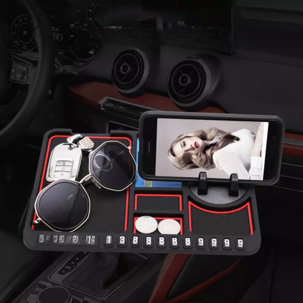 

1pcs Multifunctional Car Anti Slip Pad, Car Phone Stand, Gps Navigation Storage Pad, Car Interior Accessories, Car Dashboard (random Color)