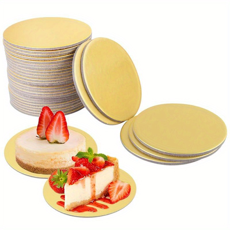 

1/3/5pcs, Round Cake Boards Set, Cakeboard Base, Disposable Paper Cupcake Dessert Tray, Cake Tools, For Wedding Birthday Party
