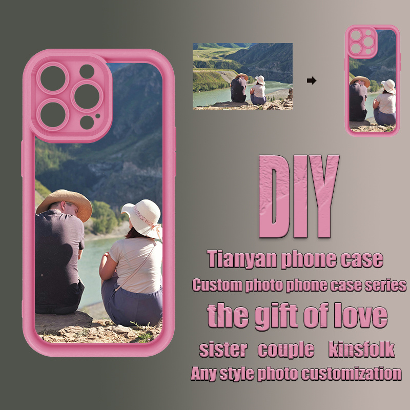

Tianyan Silicone Anti-fall Diy Phone Case Suitable For Xs Xr X 7 8 11 12 13 14 15 Promax, Couple Gift,photo Phone Case,custom Phone Cases