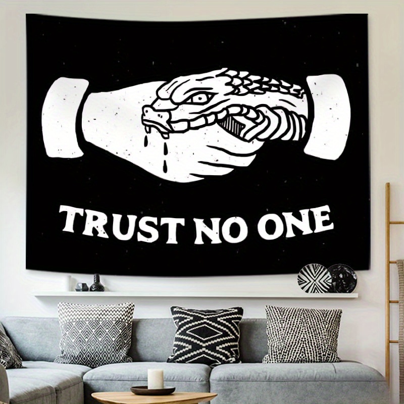 Warning Quotes Polyester Tapestry Aesthetic Wall Hanging Decor_voghion.com